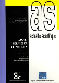 Mots, termes et contextes
