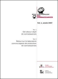 Dominique Vinck - Revue d'anthropologie des connaissances N° 1, 2007 : .