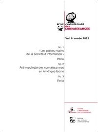 Dominique Vinck - Revue d'anthropologie des connaissances N° 6, 2012 : .