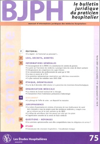 Sébastien Clement - Bulletin Juridique du Praticien Hospitalier N° 75, février 2005 : .