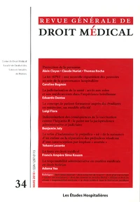 Revue Générale de Droit Médical N° 34, Mars 2010