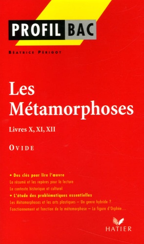 Les Métamorphoses. Livres X,XI,XII Ovide - Occasion