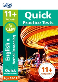 11+ English and Verbal Reasoning Quick Practice Tests Age 10-11 for the CEM Assessment tests