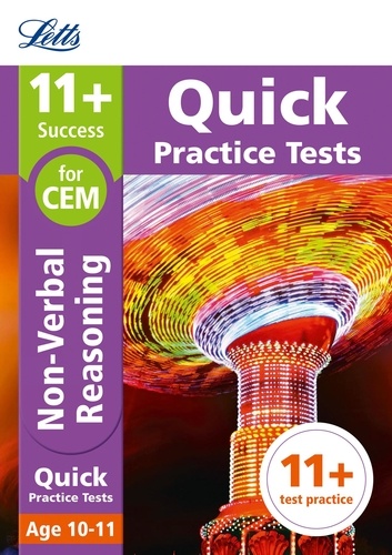  Letts 11+ - 11+ Non-Verbal Reasoning Quick Practice Tests Age 10-11 for the CEM Assessment tests.