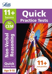  Letts 11+ - 11+ Non-Verbal Reasoning Quick Practice Tests Age 9-10 for the CEM Assessment tests.