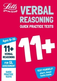  Letts 11+ - 11+ Verbal Reasoning Quick Practice Tests Age 9-10 for the GL Assessment tests.