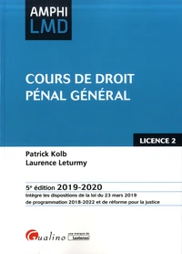Cours de droit pénal général