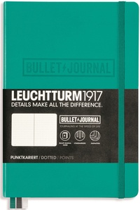 LEUCHTTURM - Carnet Leuchtturm1917 rigide 14,5 x 21 cm A5 249p Bullet Journal  (A5) Émeraude pointillé