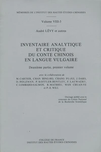 Inventaire analytique et critique du conte chinois en langue vulgaire