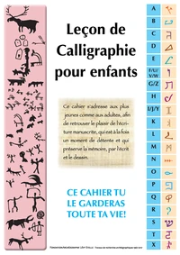 Leçon de calligraphie pour enfant