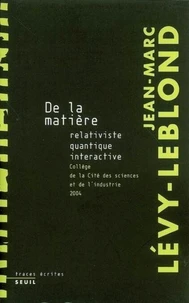 De la matière