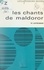 Les chants de Maldoror, de Lautréamont. Poésies, de Ducasse