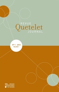 Cédric Duchêne-Lacroix et Nicola Hilti - Revue Quetelet N° 1 Volume 1, 2013 : .