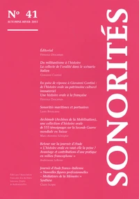 Sonorités N° 41, automne-hiver 2015