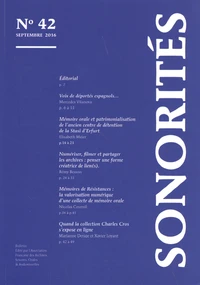 Sonorités N° 42, septembre 2016