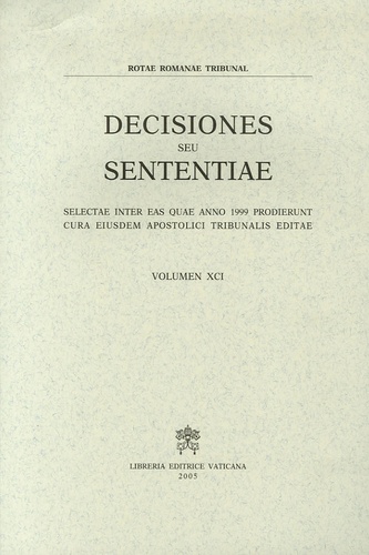  Libreria Editrice Vaticana - Decisiones seu sententiae.