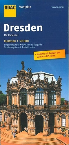  ADAC Verlag - ADAC StadtPlan Dresde mit Rabedeul - 1/20 000.