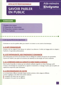 Savoir parler en public