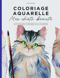 Coloriage aquarelle : Mes chats beautés