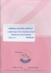 Annales de CAPLP comptabilité et bureautique épreuve technique