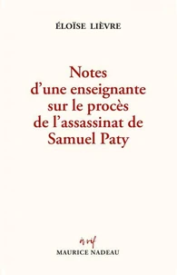 Notes d'une enseignante sur le procès de l'assassinat de Samuel Paty