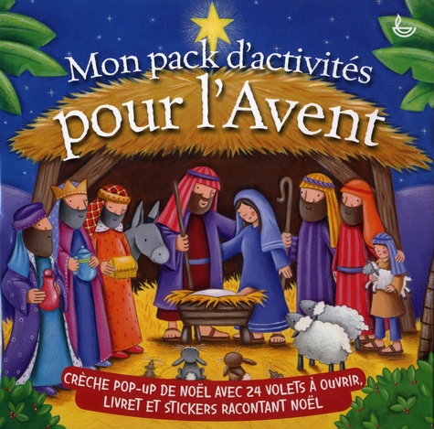  Ligue pour la lecture Bible - Mon pack d'activités pour l'Avent - Contient : 1 crèche pop-up de Noël et 1 livre.