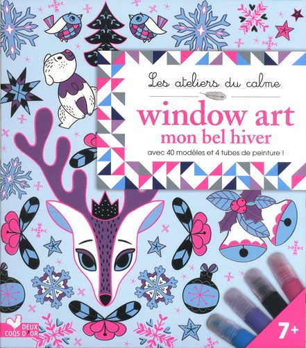 Window Art mon bel hiver. Avec 40 modèles, 4 tubes de peintures et 1 feuille en PVC