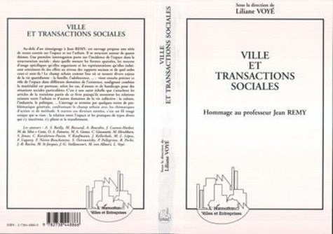 Liliane Voyé - Ville et transactions sociales - Hommage au professeur Jean Rémy.