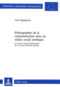 Ethnographie de la communication dans un milieu social exolingue