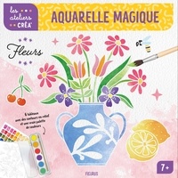 Téléchargements de livres audio gratuits pour kindle Aquarelle magique fleurs  - 6 tableaux avec des contours en relief et une vraie palette de couleurs PDB CHM