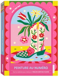 Peinture au numéro Santiag fleurie