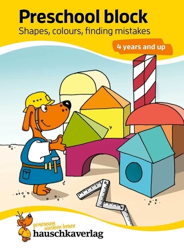 Linda Bayerl - Preschool Block 738 : Kindergarten Activity Book from age 4 years - Shapes, colours, spot the difference - for boy & girl - Colourful puzzle block - fun educational learning.