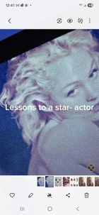 Lessons to an star- actor
