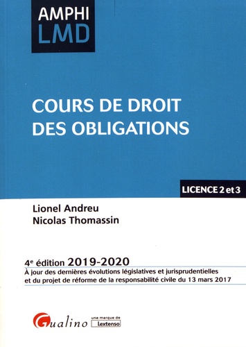 Cours de droit des obligations  Edition 2019-2020
