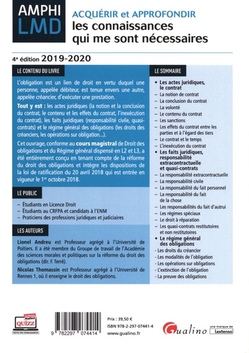 Cours de droit des obligations  Edition 2019-2020