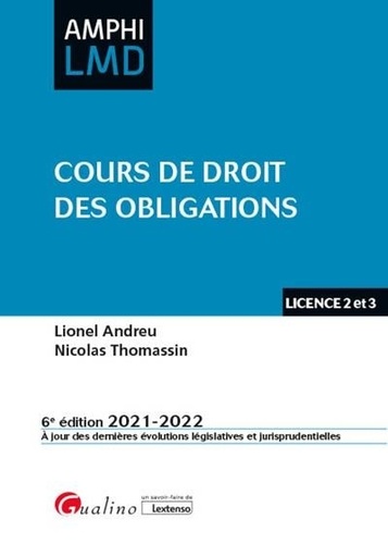 Cours de droit des obligations  Edition 2021-2022