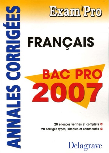Lionel Audion - Français Bac Pro - Annales corrigées.