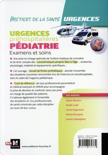 Urgences préhospitalières. Pédiatrie - Examens et soins