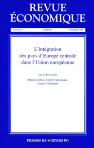 Lionel Fontagné et  Collectif - Revue Economique Volume 50 N° 6 Novembre 1999 : L'Integration Des Pays D'Europe Centrale Dans L'Union Europeenne.