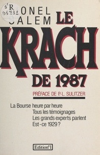 Lionel Salem - Le krach de 1987.