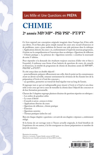 Les 1001 questions de la chimie en prépa. 2e année MP-PSI-PT 3e édition