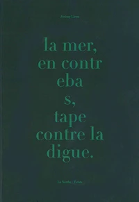 La mer, en contrebas, tape contre la digue