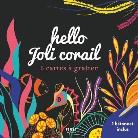 Hello joli corail. 6 cartes à gratter et 1 bâtonnet inclus