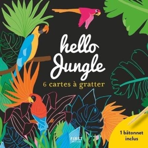 Hello Jungle. 6 cartes à gratter avec 1 bâtonnet