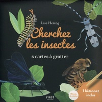 Lise Herzog - Cherchez les insectes - 6 cartes à gratter et 1 bâtonnet inclus.