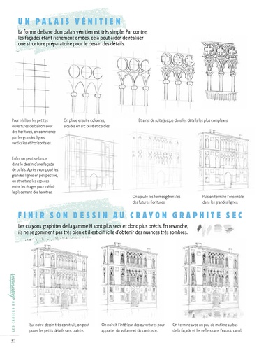 Dessiner bâtiments et villes. 50 modèles en étapes