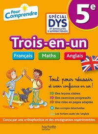Trois-en-un Français Maths Anglais 5e