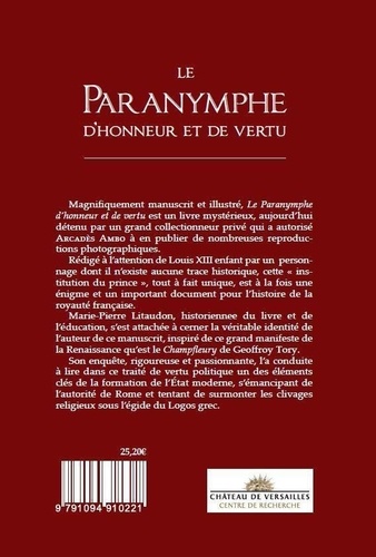 Le paranymphe d'honneur et de vertu. Un mystérieux manuscrit dédié à Louis XIII