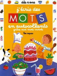 J'écris des mots en autocollants grâce aux mots croisés