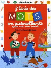 J'écris des mots en autocollants grâce aux mots croisés